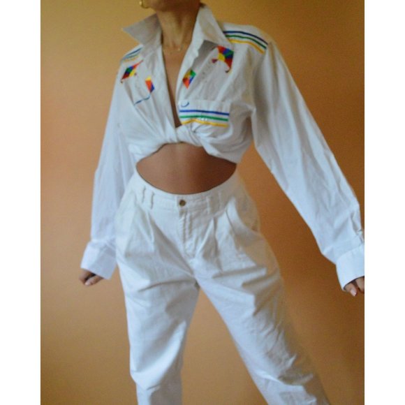 Vintage Embroidered Button-Down Shirt - Picture 1 of 3